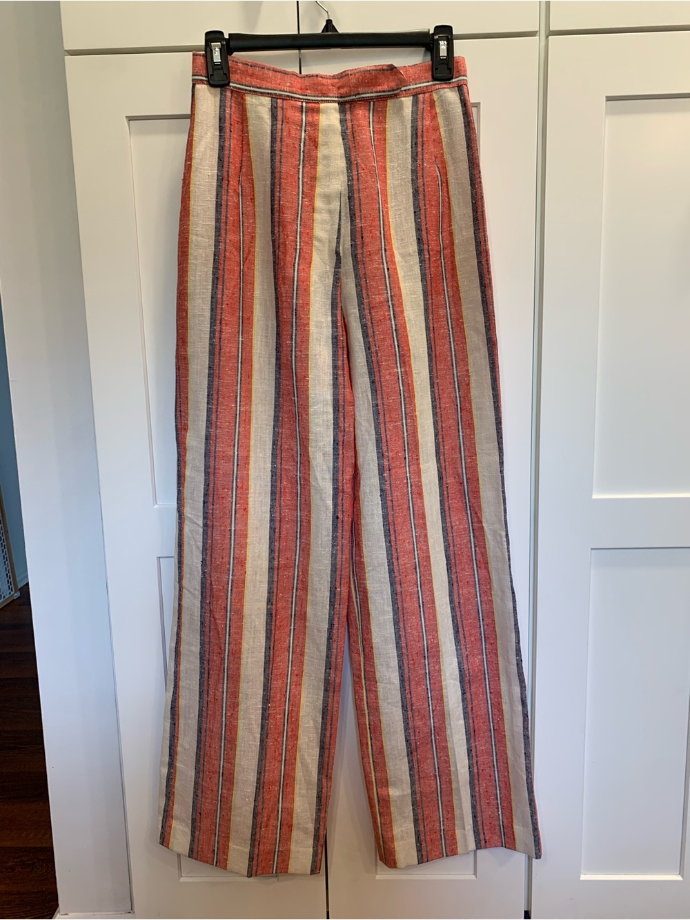VTG Evan-Picone Striped Linen Pants Womens XS Multicolor High Rise 1960s Retro